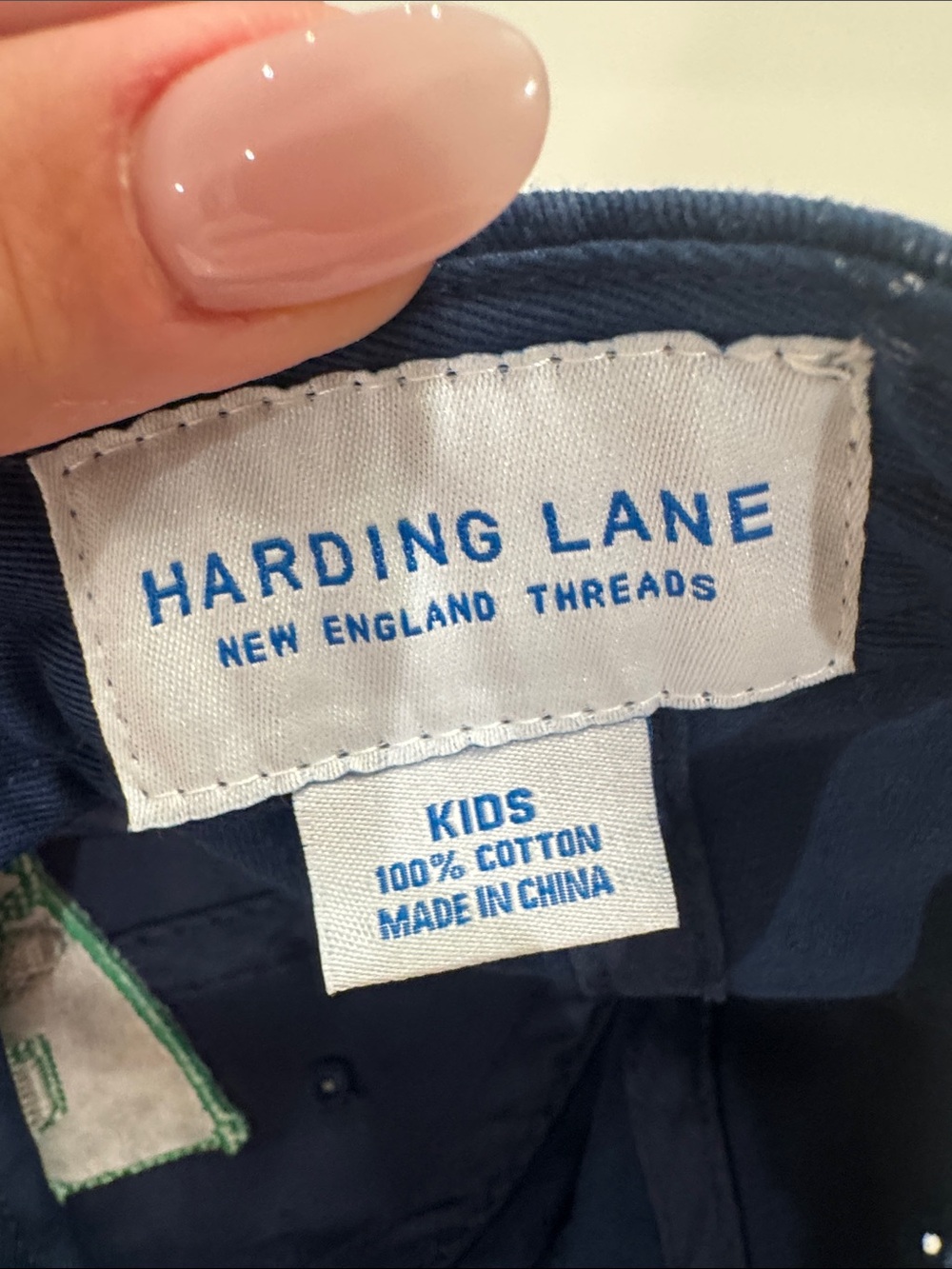 Harding Lane Kids Navy Blue Cap with Green Crane Truck Embroidery - Picture 8 of 9